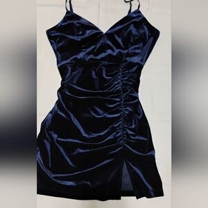 Honey and Rosie Midnight Blue Velvet Dress